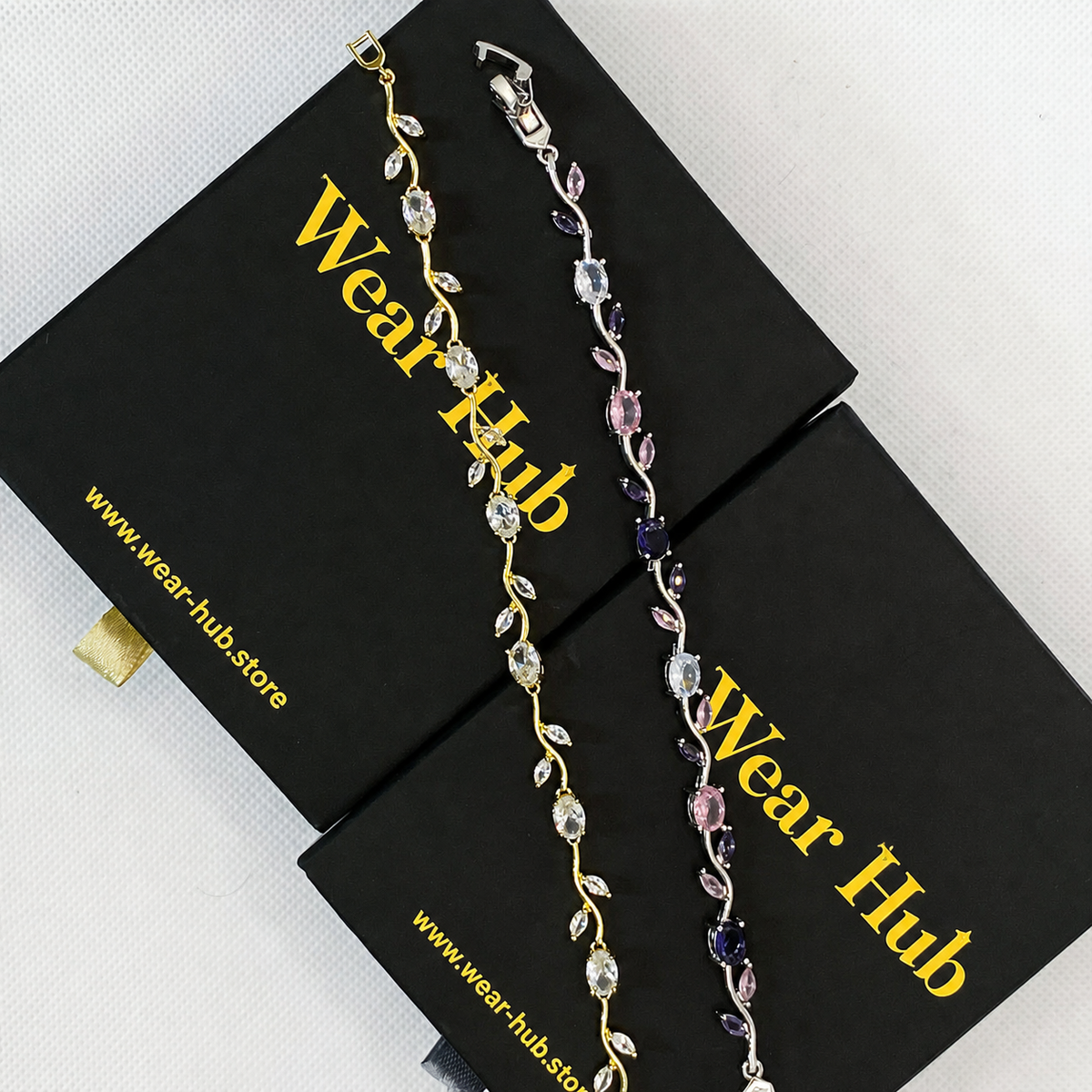 Luminous Design Gold Plated Crystal Stones Tulip Bracelet for Girls/Women