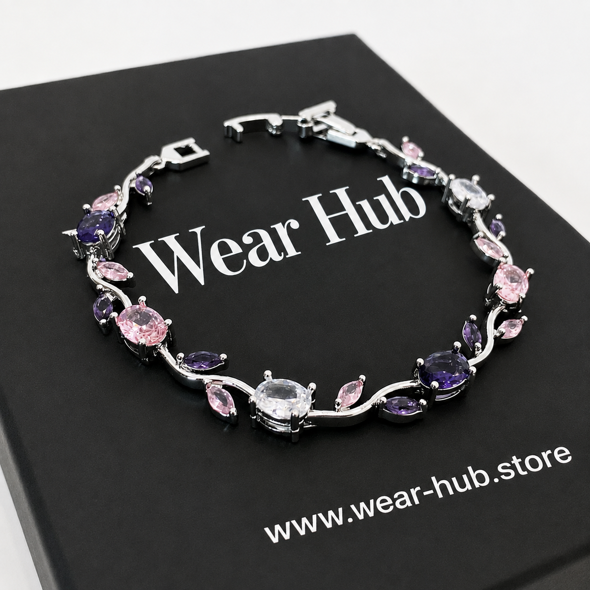 Luminous Design Gold Plated Crystal Stones Tulip Bracelet for Girls/Women